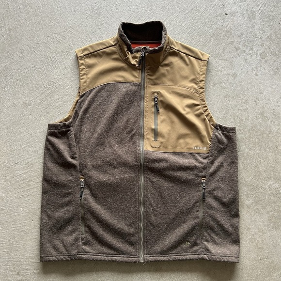 Orvis Other - Orvis Vest Mens Size XL Brown Full Zip Performance Fishing Stretch